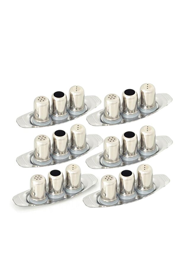 Small Size Gondola Salt Shaker Set Stainless Steel 6 Pieces