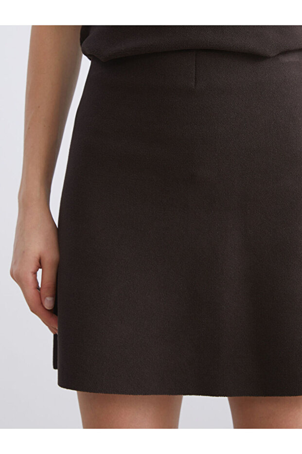 UZG Store'dan Stilinizi Oluşturun | Beli Lastikli Triko Mini Etek - 3