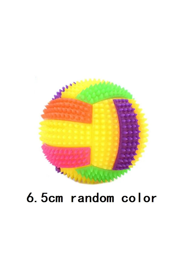 6.5CM Luminous Elastic Activation Sound Ball Toys Massage Ball with Whistle Dog Cats Chew Bouncy Bal