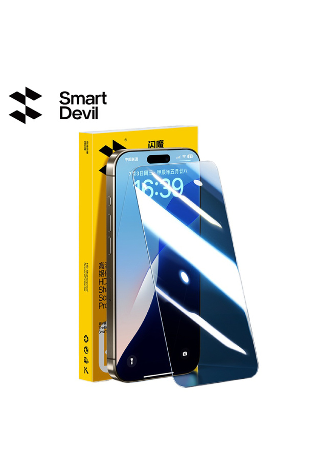 واقي شاشة SmartDevil ثلاثي القطع لهاتف iPhone 16 Pro، وواقي شاشة SmartDevil ثنائي/ثلاثي القطع لهاتف iPhone 16 Pro Max. - 1