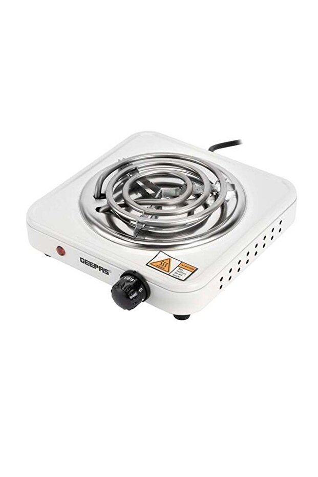 Electric Single Hot Plate with Temperature Control 1000 W GHP7577 White