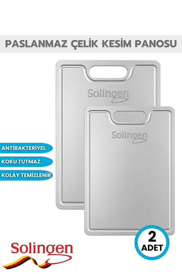 Stainless Steel Cutting Board 2 Pieces Surface