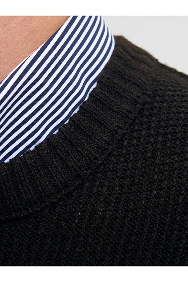 Strickpullover Einfarbig Strickpullover - 6