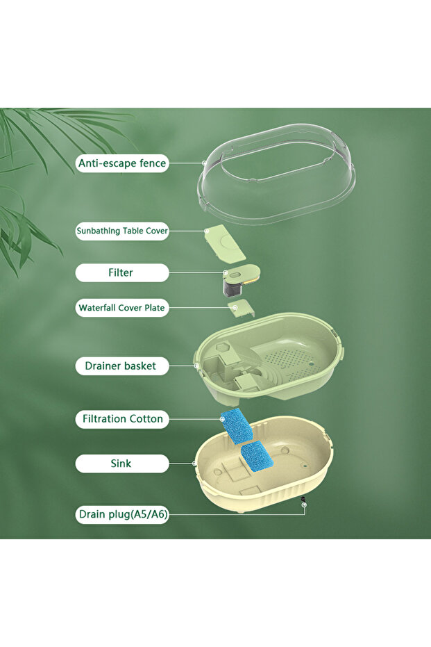 FG-A5 – Premium Turtle Aquarium with Drying Platform and Modular Design - 5