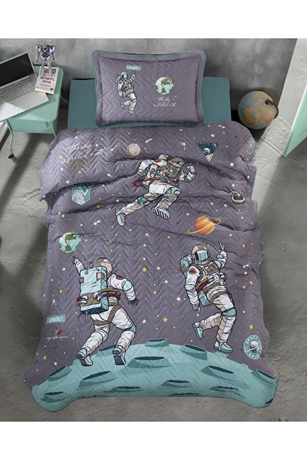 Clsy Tek Kişilik Yatak Örtüsü, Genç Odası Yatak Örtüsü, Pamuklu Yatak Örtüsü - 1