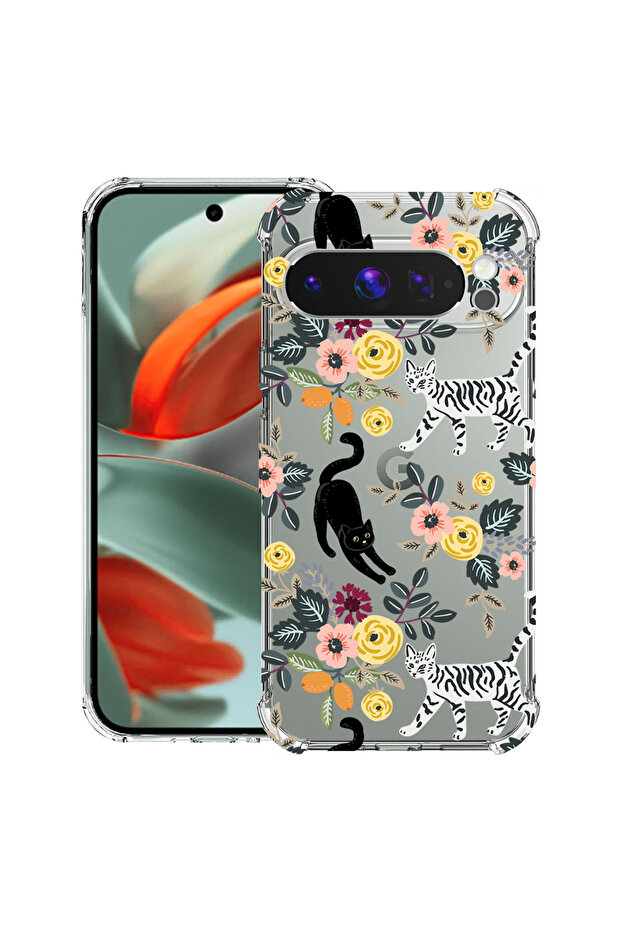 Husa Anti Shock Case compatible with Google Pixel 10 Pro / Pixel 10, Cat Pattern - 1