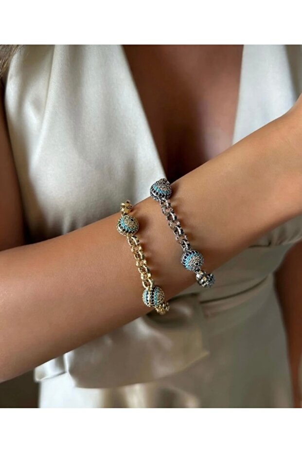 Xuping Evil Eye Beaded Zircon Stone Bracelet
