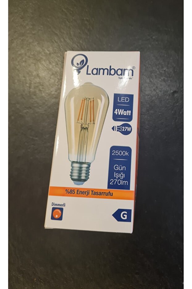LAMBAM ARMUT TİPİ RUSTİK 4W 2500K LED AMPUL - 4