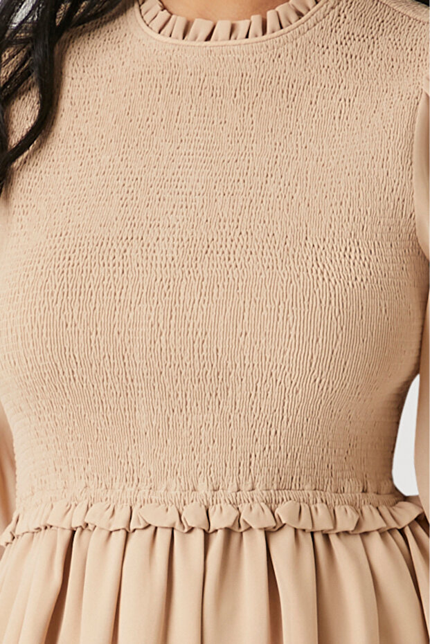 Şifon Midi Elbise - 3