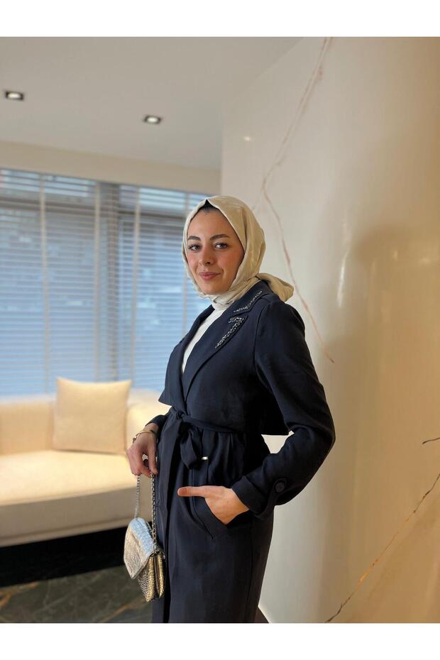 TAŞ İŞLEMELİ ASTARSIZ CUPRA TRENCH - 4