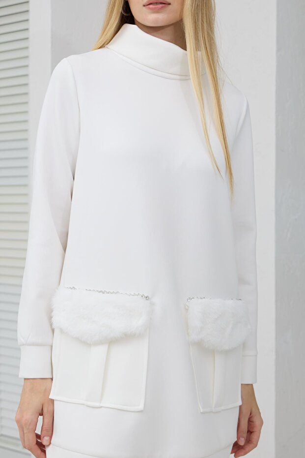 KÜRK CEPLİ SWEATSHIRT - 7