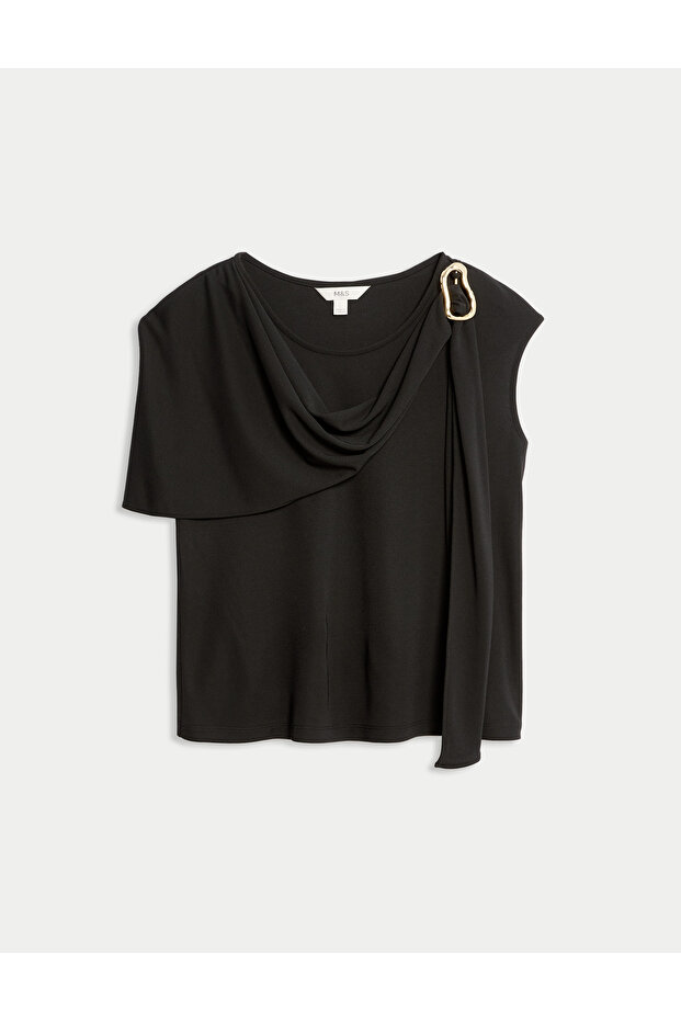 Siyah Detaylı Bluz - 4