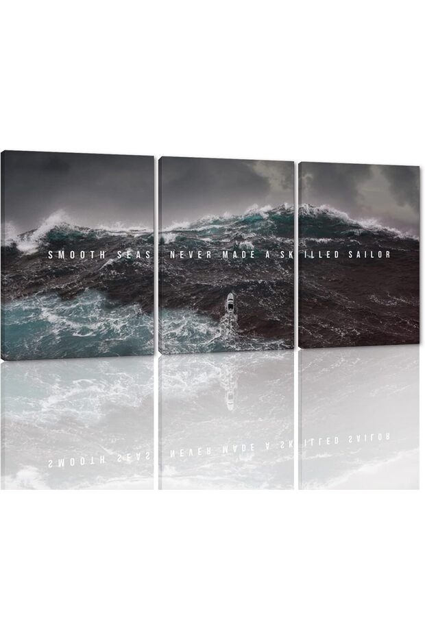 Motivational Wall Art Set – 3 Pieces Quote Canvas 30x40 cm