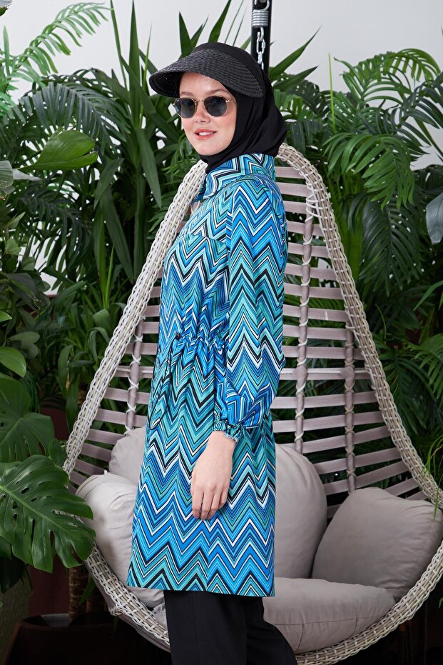 ZİKZAK DESENLİ TESETTÜR MAYO - 3