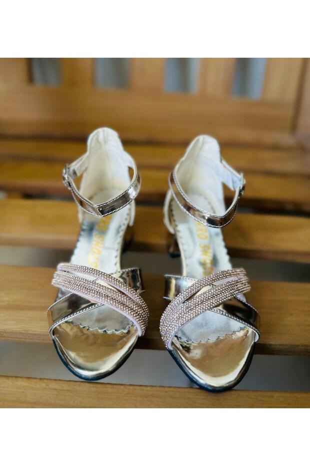 Crossed Children's Heels Shoes