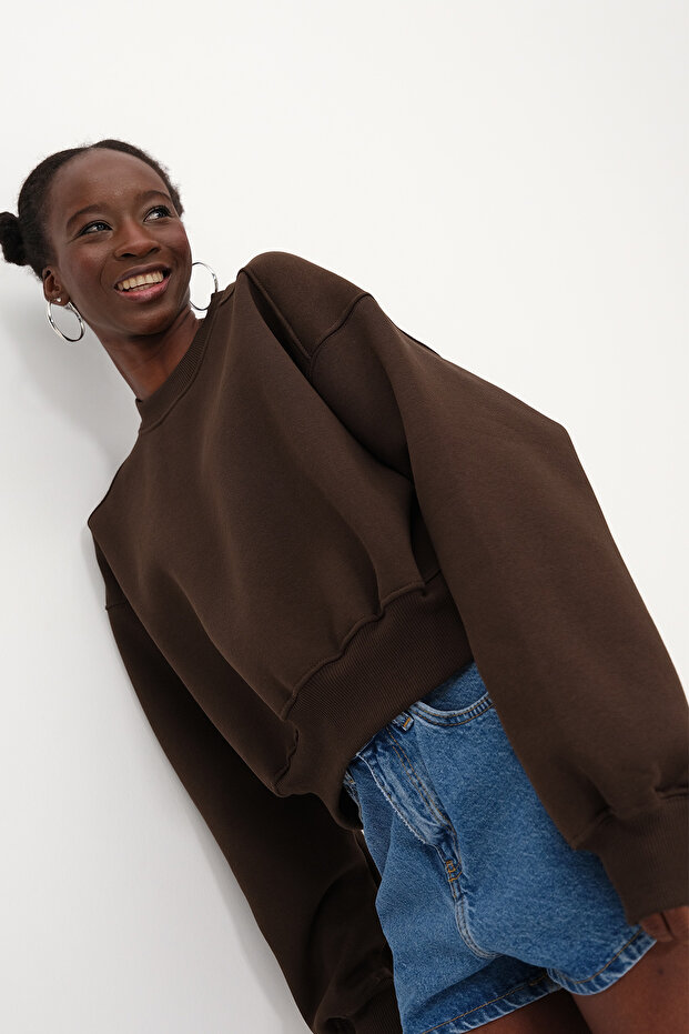 Şardonlu Basic Sweatshirt S3812-İ13 - 2