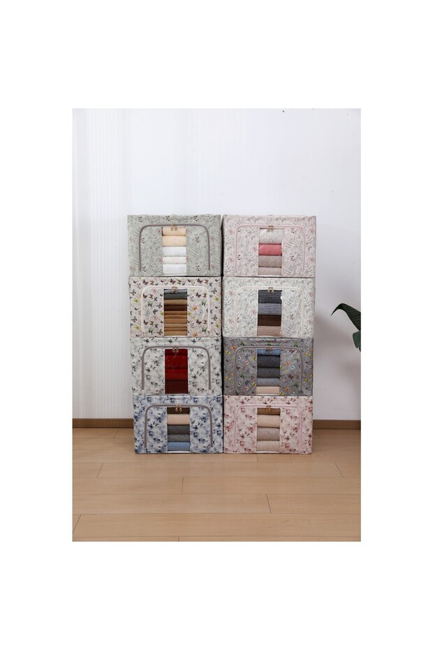 Storage Box, Flippy, 66L, Textile Material, Butterfly Pattern, Multicolor - 5