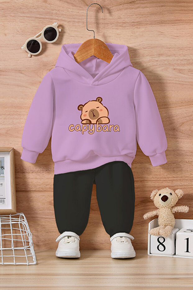 Capybara Baskılı Alt Üst Bebek Takımı 24255 - 1