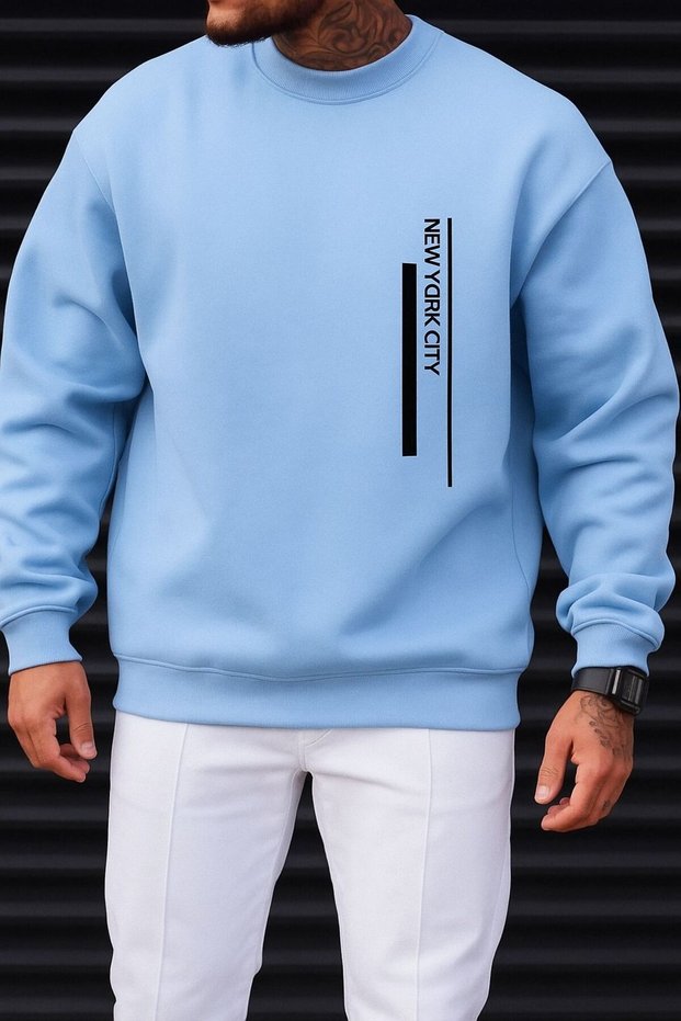 3 Yarn Combed Cotton New York City Printed Unisex Sweatshirt
