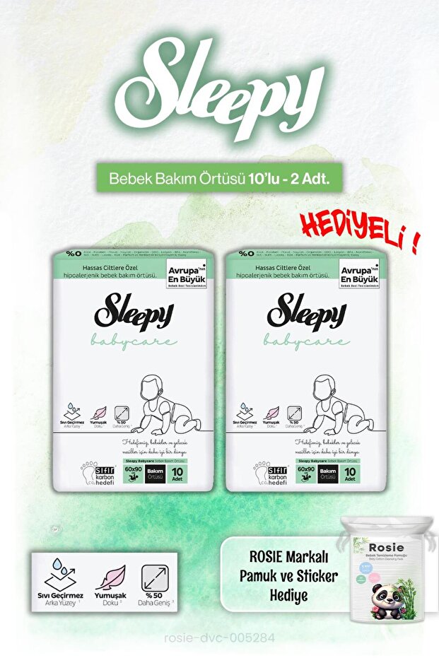 2 Pack Babycare Baby Care Cover 10 Pack and Rosie Cotton Gift