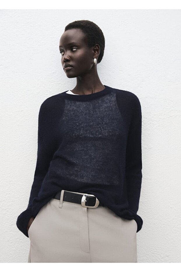 Semi-Transparent Knitwear Sweater