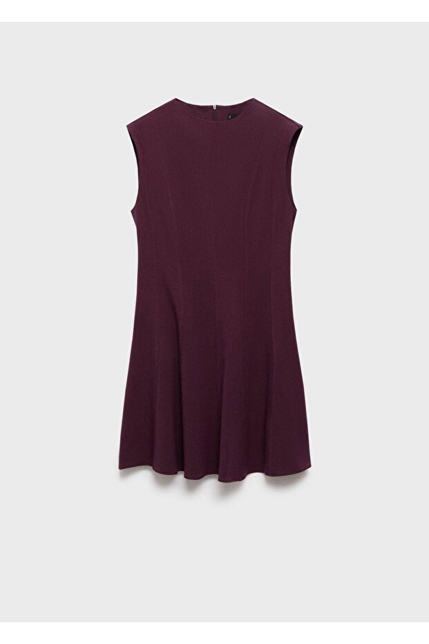 Dikişli evaze elbise - 3