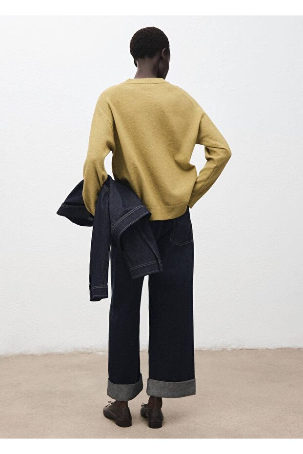 Übergroßer Pullover mit Rippendetails - 4