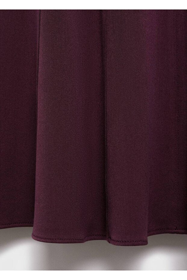 Dikişli evaze elbise - 8