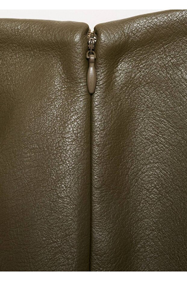 Deri görünümlü kalem etek - 8