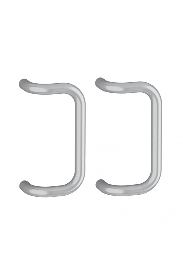 Set Spatial Handle Aluminum, 30 mm Diameter, 330 mm Length, Rectangular, Silver - 1