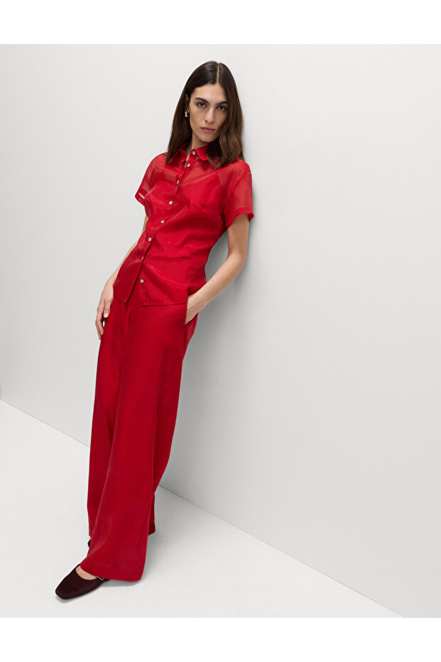 Kadın Kırmızı Gömlek - 2