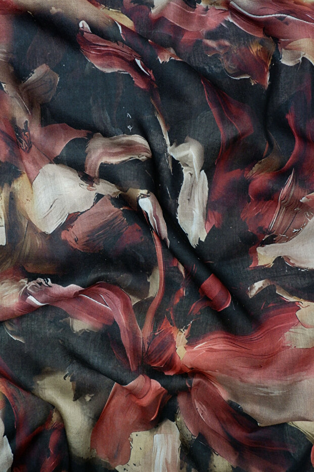 شال قطني ناعم بنقشة الباتيك - 2