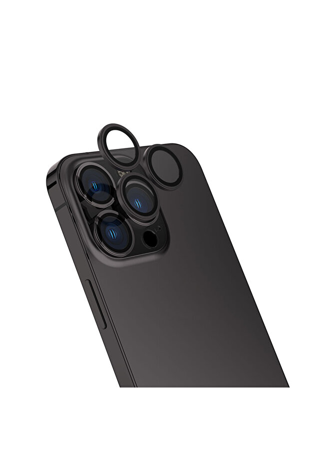 واقي كاميرا متوافق مع هاتف iPhone 15 Pro Max ECRZ CL-13 - أسود