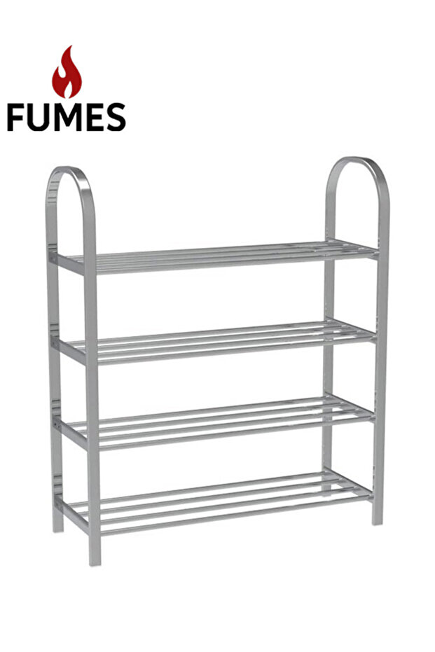 4-Tier Stainless Steel Shoe Rack – Durable & Space-Saving Organizer for Shoes Entryway and Closet