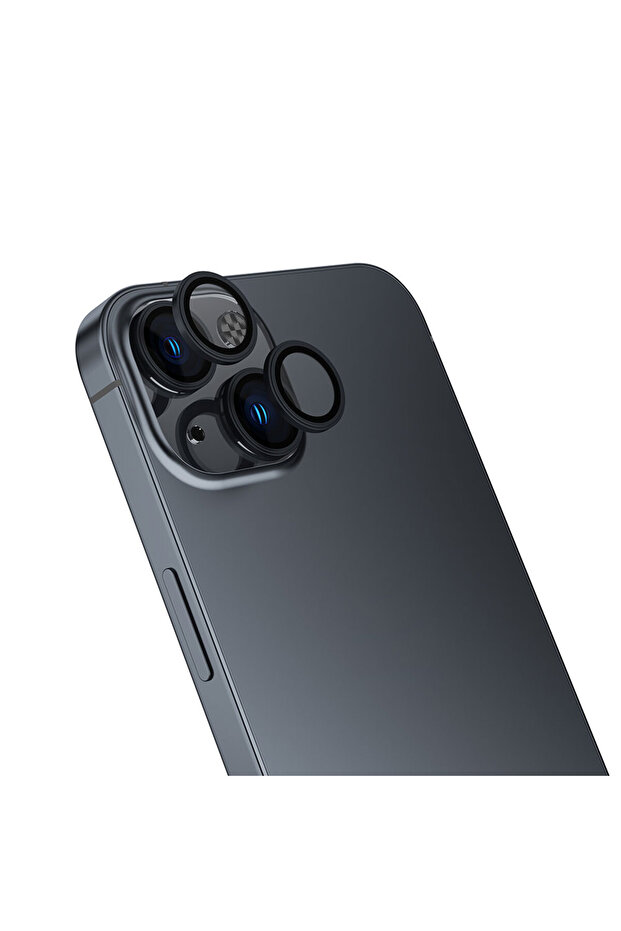 واقي كاميرا ECRZ CL-13 متوافق مع هاتف iPhone 15 - أسود
