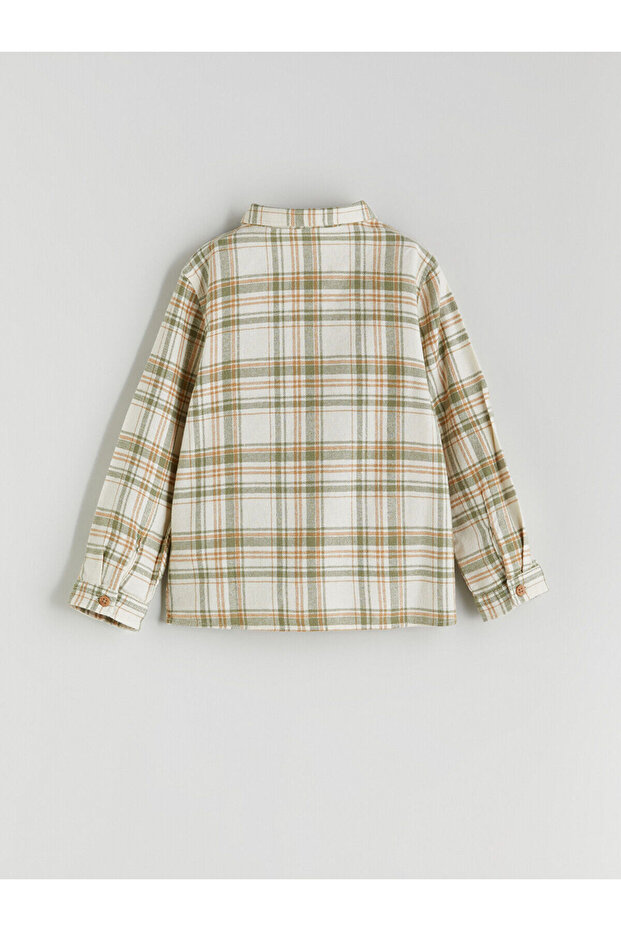 LCW KidsYeşil Rahat Kalıp Ekose Erkek Çocuk Oduncu Gömlek - 7