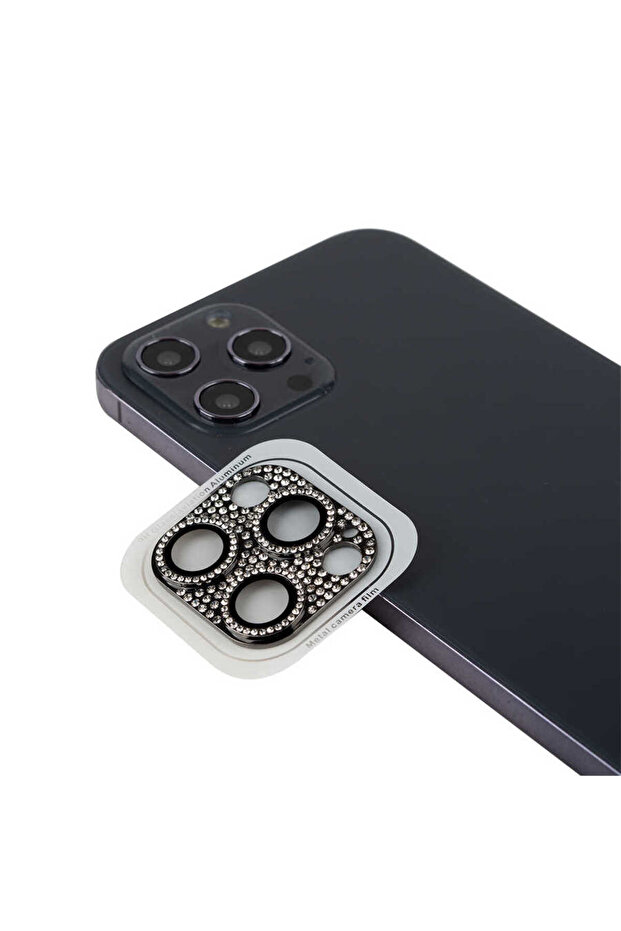 واقي كاميرا متوافق مع هاتف iPhone 12 Pro Max ECRZ CL-08 - أسود