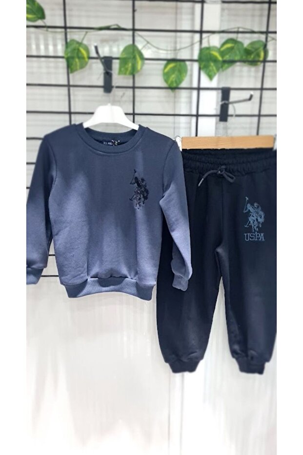 Erkek Çocuk Eşofman Takımı Alt Üst Takım 3-10 Yaş Arası - Gri - 1