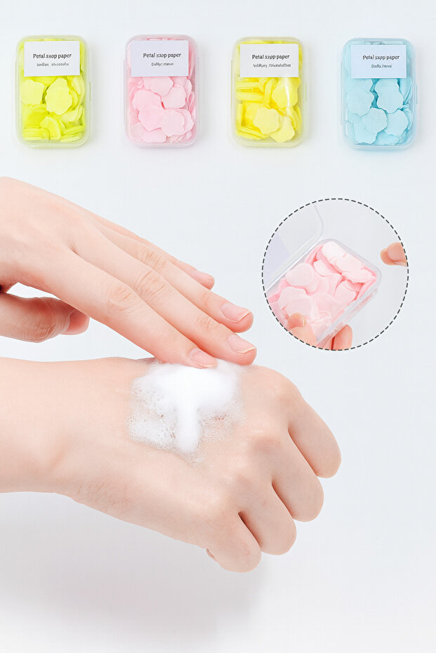 Petal Paper Soap for Hand Washing – Disposable, Dissolvable Mini Soap for Travel and Camping