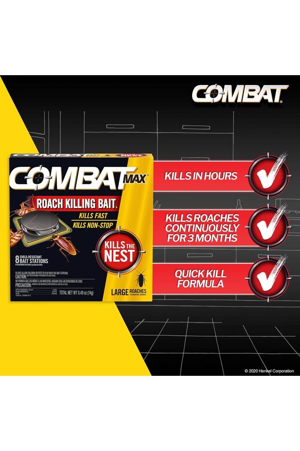 طُعم قتل الصراصير ماكس لارج، 8 قطع - 5