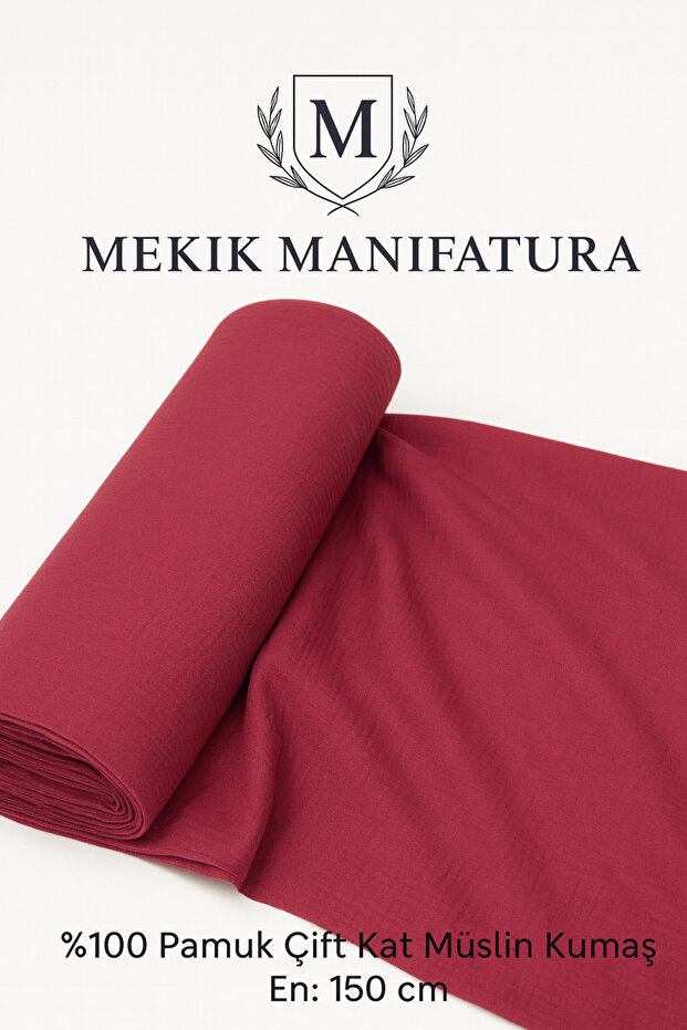 100% Cotton Double Layer Muslin Fabric – Width 150 cm – Decorative and Clothing Fabric