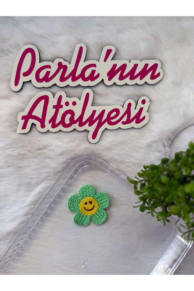 0-3 Years Old Baby with Little Hair or No Hair Hairpin Smiley Green Flower