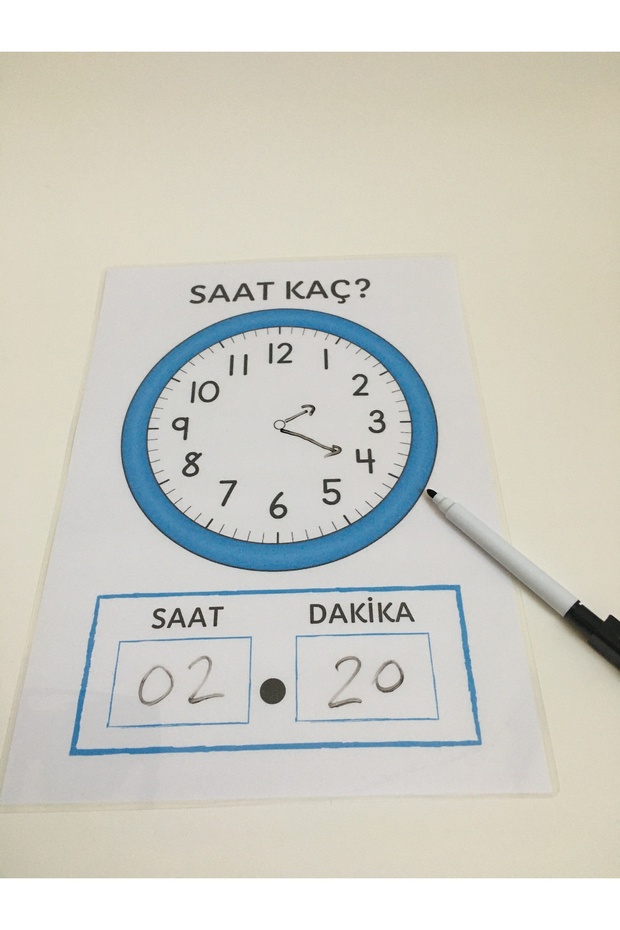 ما هي الساعات التي تنتهي؟ نشاط الكتابة والمسح بالقلم - 2