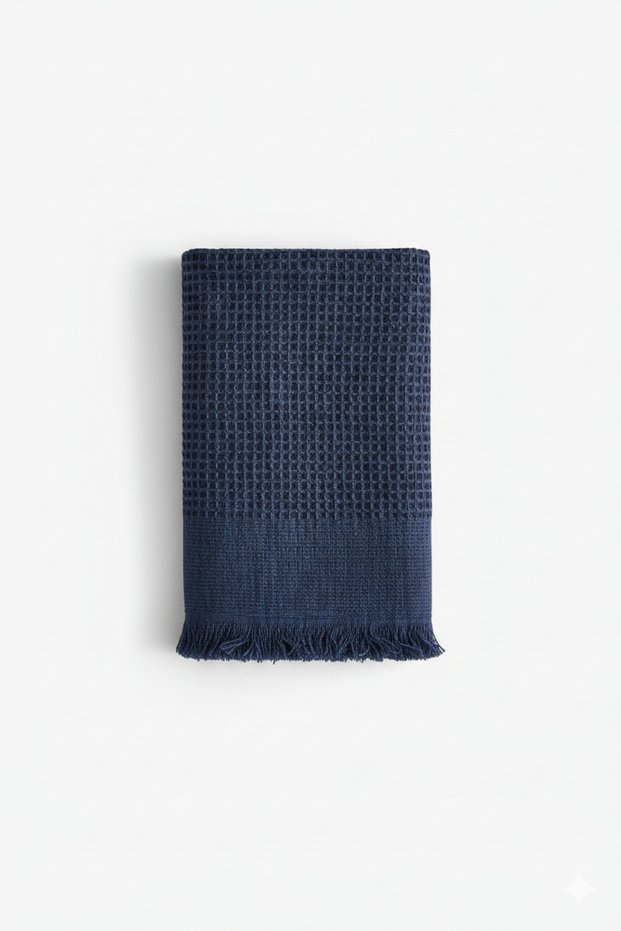 Anika Waffle Face Towel Denim 50X90