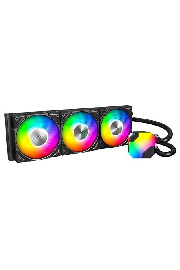 Cooler CPU Hyper Flow ARGB 360, iluminare RGB, negru - 1