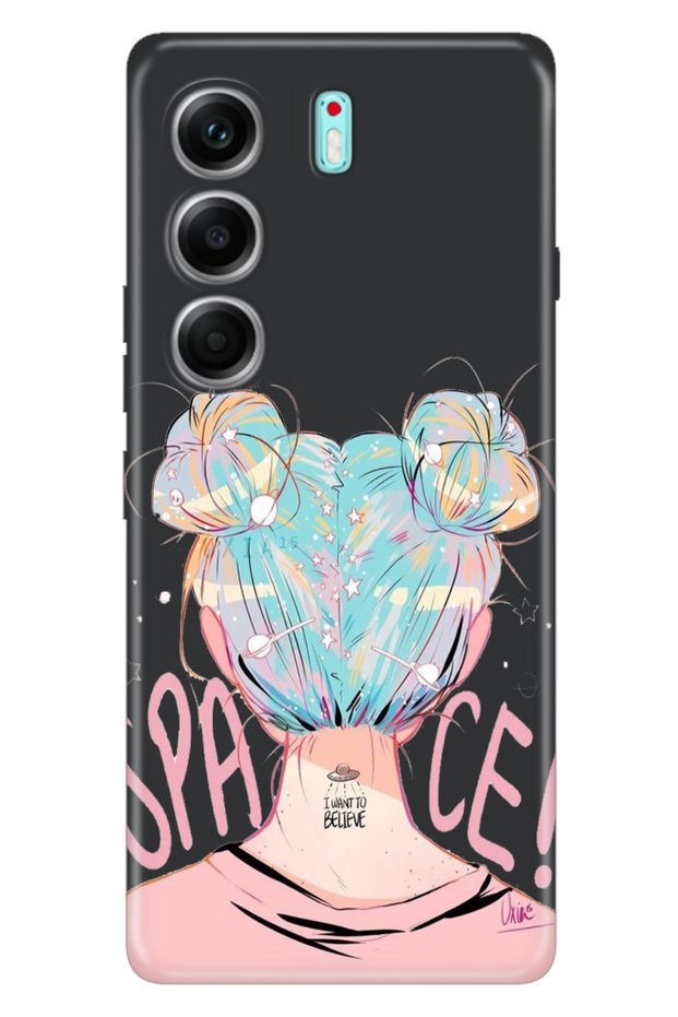 Camon 40 Pro 5g Cm7 Compatible Case Colorful Silicone Printed Tpu Girl from Outer Space