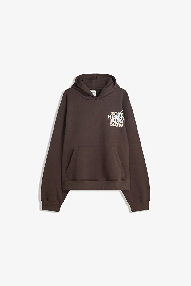 Baskılı kapüşonlu sweatshirt - 2