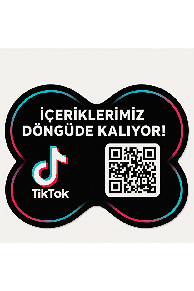 بطاقة التتبع على شكل اللانهاية من تيك توك - مع رمز QR - 1