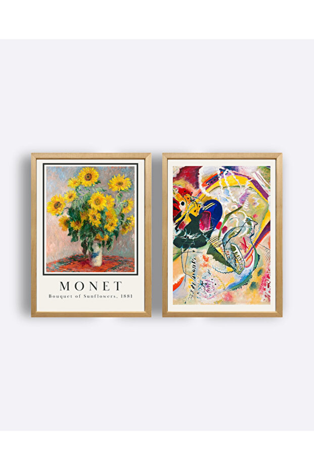 Modern Çerçeveli Tablo Seti A Dialogue of Light and Color - İkili Set - 8