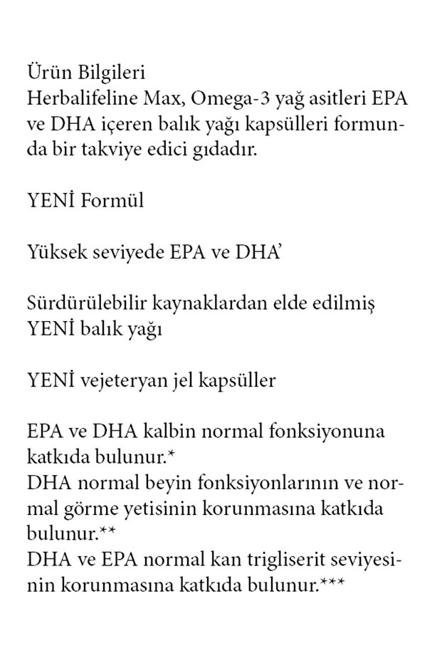 Herbalifeline Max 30 kapsül Omega - 2